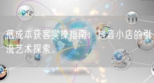 低成本获客实操指南：抖音小店的引流艺术探索