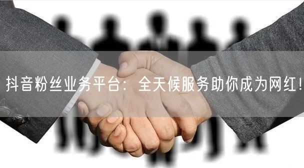 抖音粉丝业务平台：全天候服务助你成为网红！