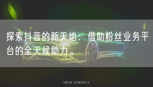 探索抖音的新天地：借助粉丝业务平台的全天候助力。