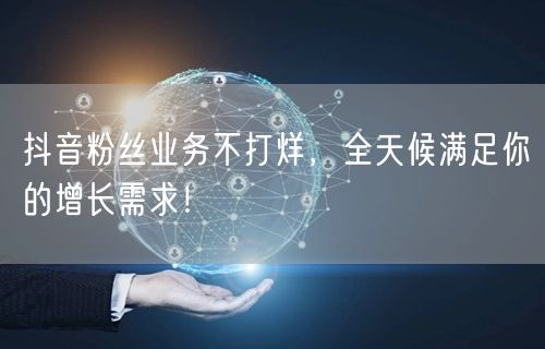 抖音粉丝业务不打烊，全天候满足你的增长需求！